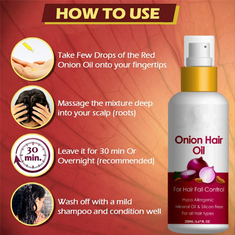 OEM ODM Custom Private Label 100% Natural Onion Hair Oil