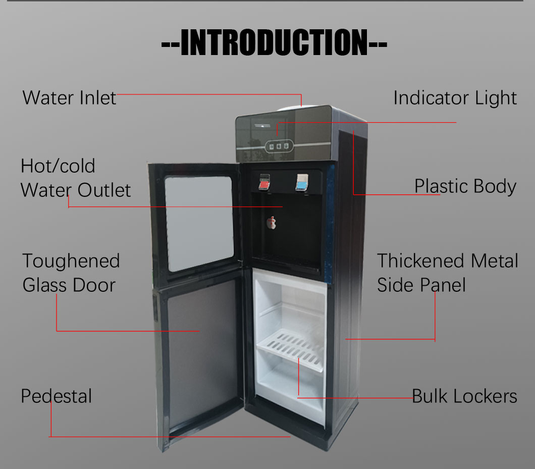China Factory 2 Taps Water Dispenser with Compressor