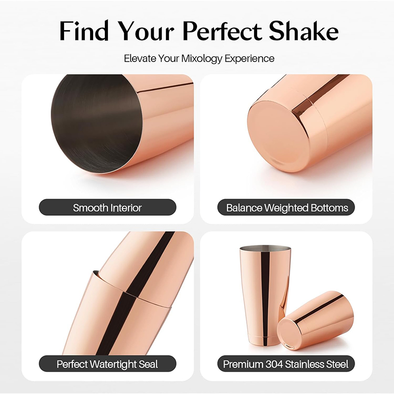 Top Selling Stainless Steel Wine Beer Mixing Shaker Boston Shaker