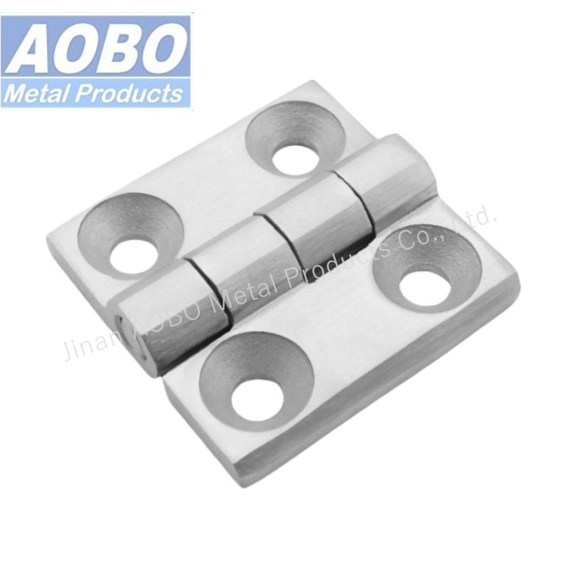 Stainless Steel 60X60mm Distribution Cabinet Door SS316 Thickened Open Die Casting Flat Hinge with Holes Countersunk Screw M6 for Electrical Cabinet