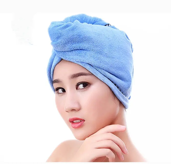 Fashionable Microfiber Fast Drying Shower Cap Salon Hair Wrap Towel
