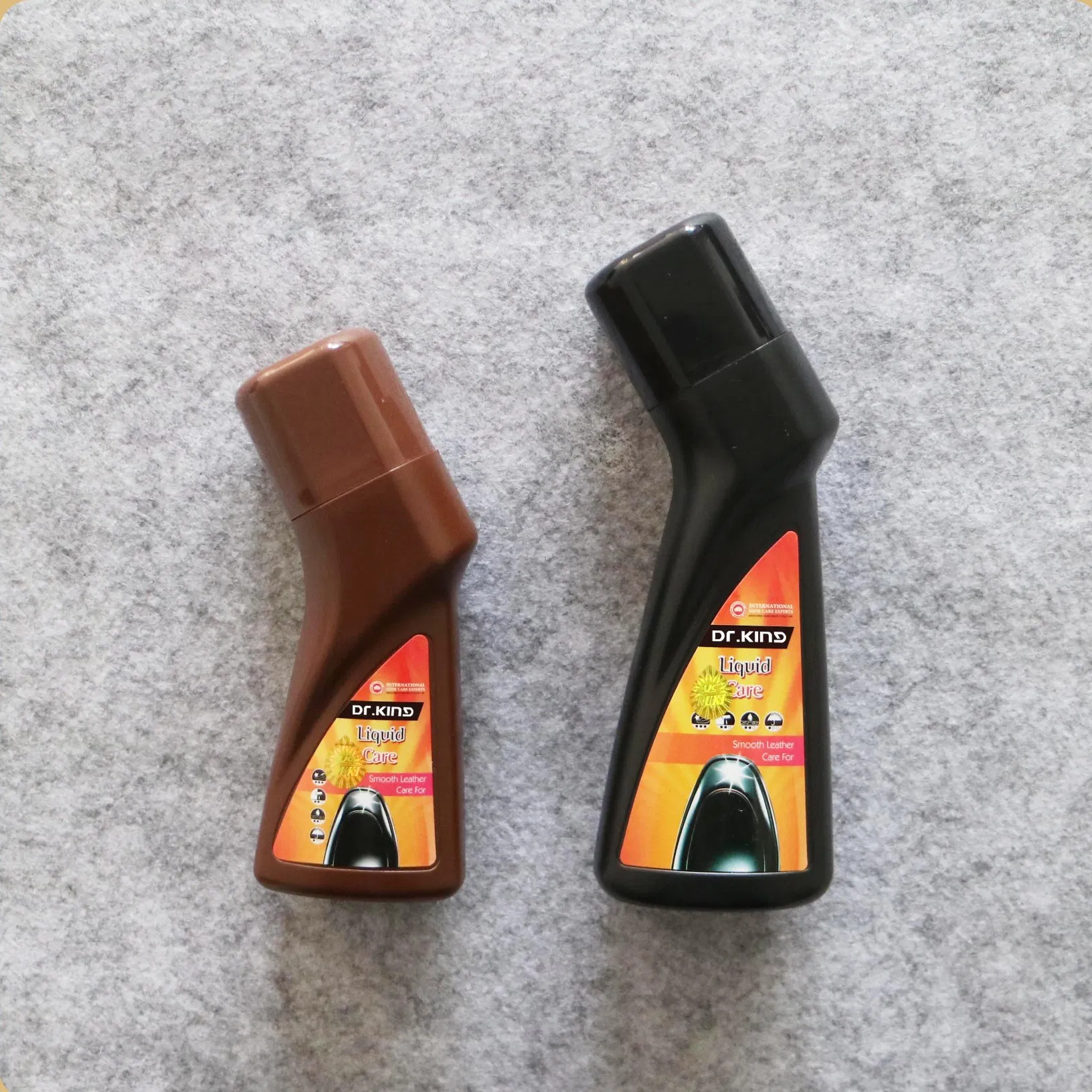 50ml and 75ml Waterproof Shining Shoe Care Black Color Liquid Shoe Polish