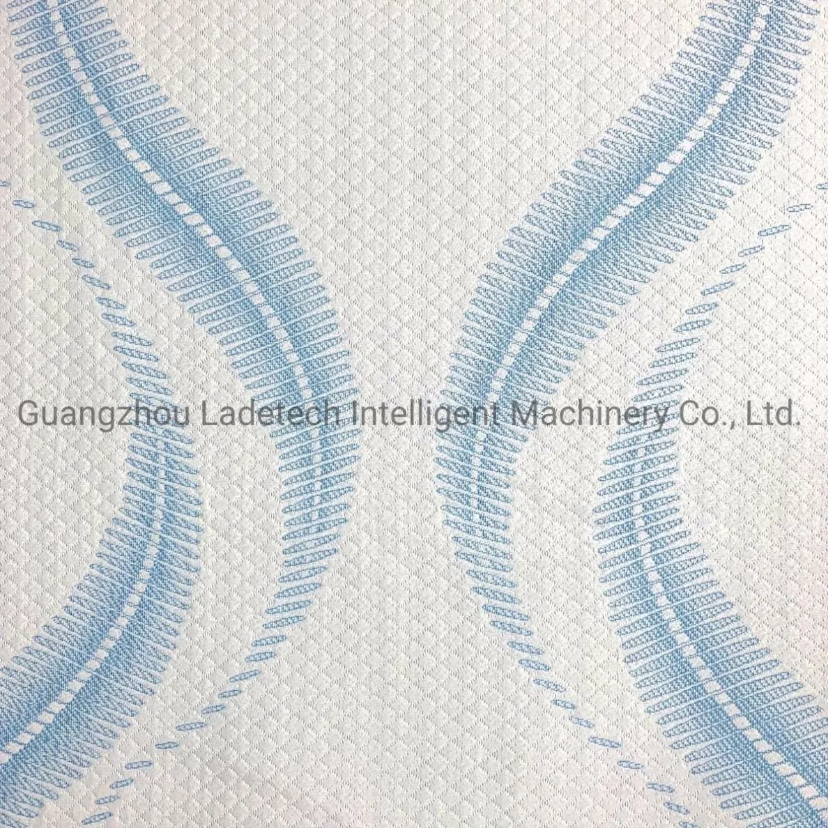 Jacquard Knitted Mattress Fabric 100% Polyester Blue Color