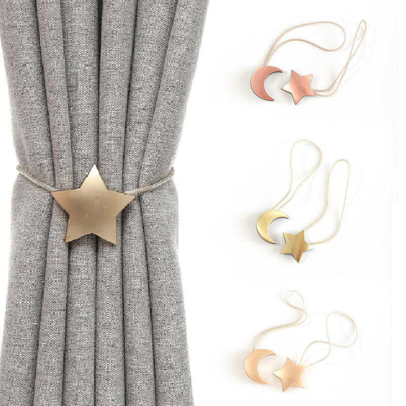Decorative Star-Shaped Magnetic Curtain Tiebacks Curtain Clips Holder