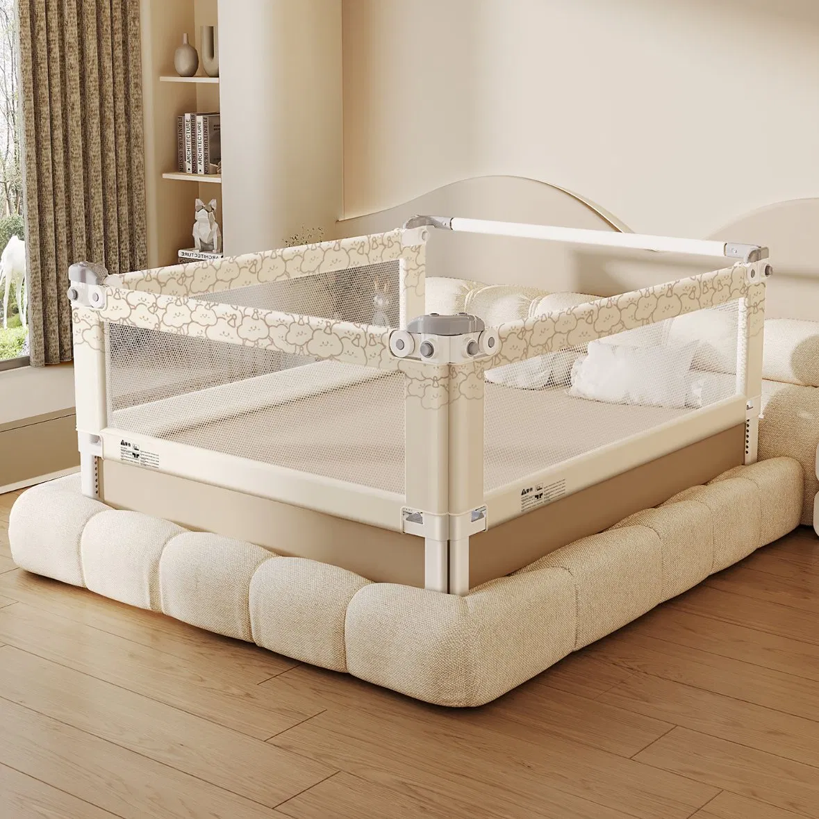 Stable Trapezoidal Base Baby Bed Rail for Maximum Safety