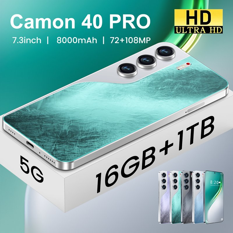 Hot Sell Dual SIM Camon40 PRO 16GB+1TB Android Mobile Cell Smart Phone