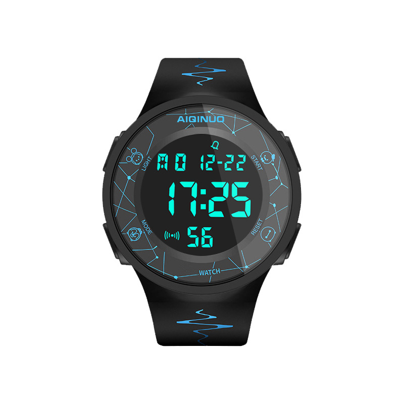Promotional Selling Multifunction Silicone Band Waterproof Digital Luminous Sports Alarm Watch Students