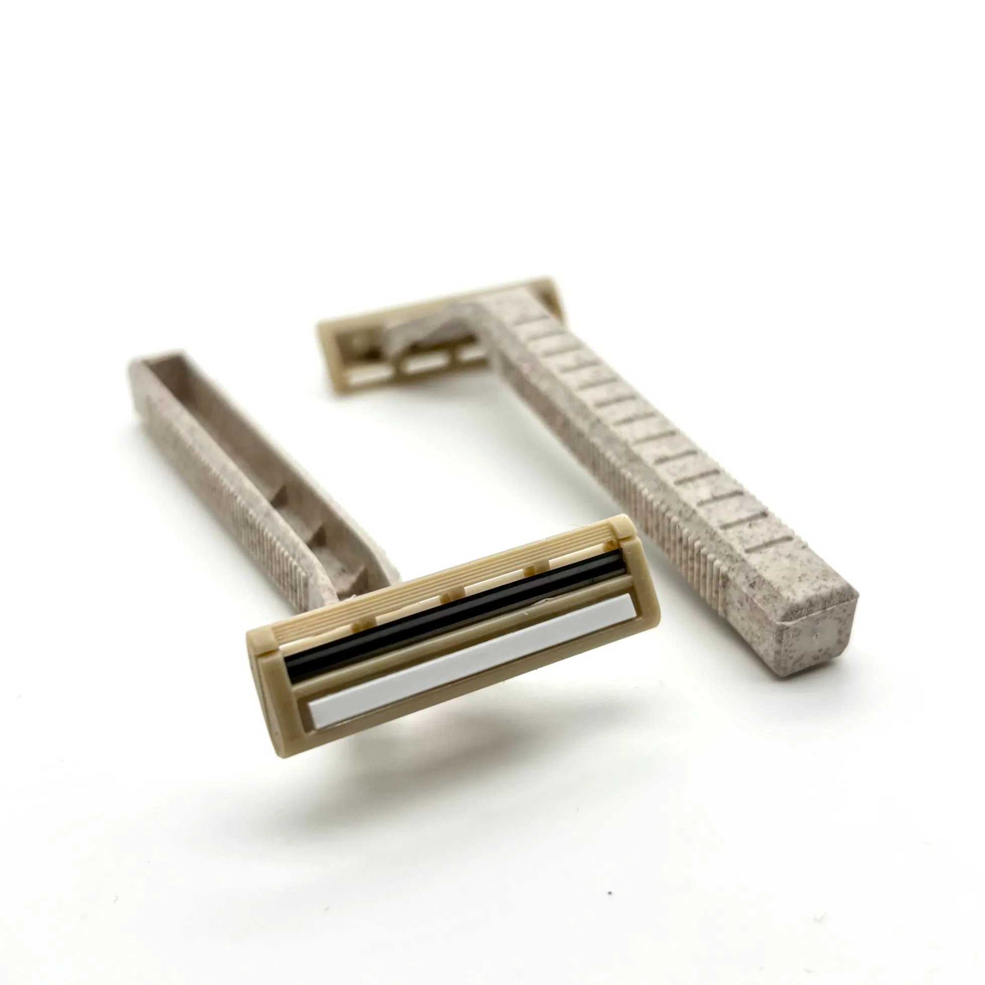 Eco-Friendly Wheat Straw Luxury Disposable Razor for Hotels and Spas 06