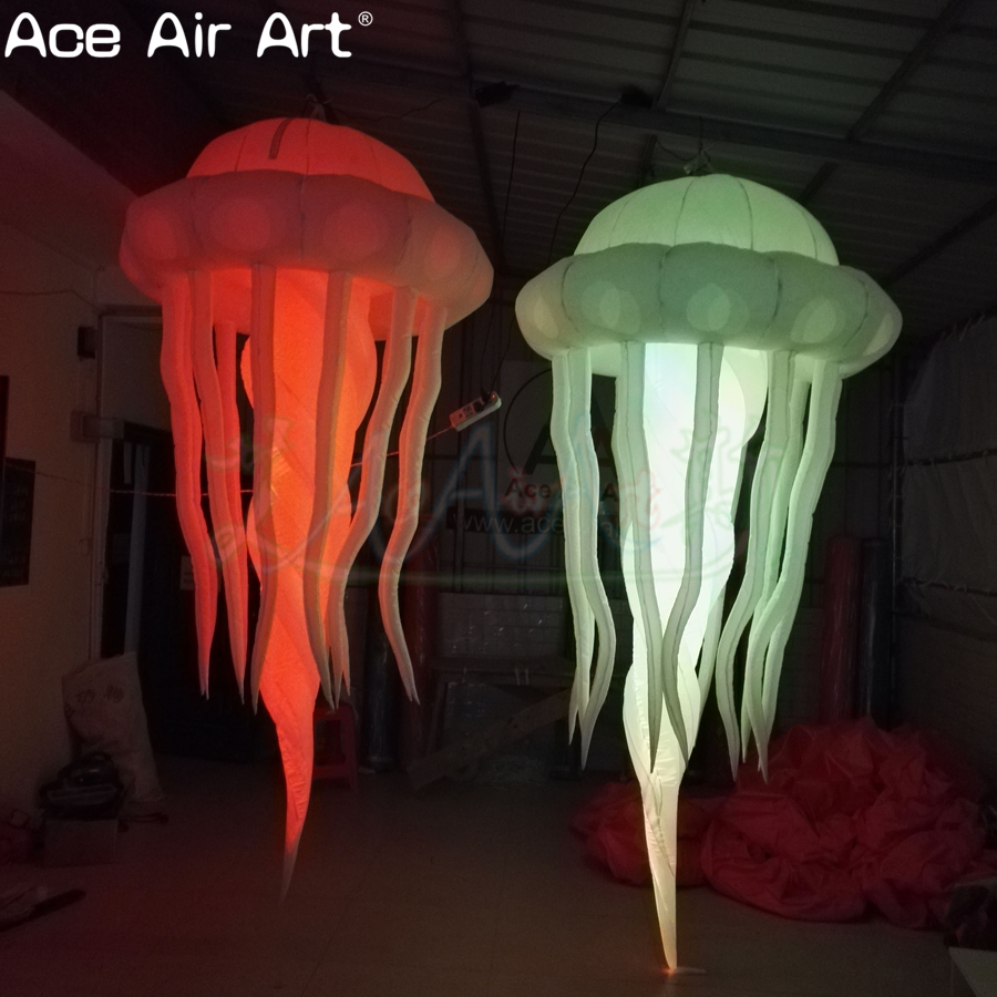 Custom Hanging Inflatable Jellyfish Ceiling Decoration for Club Bar Music Party