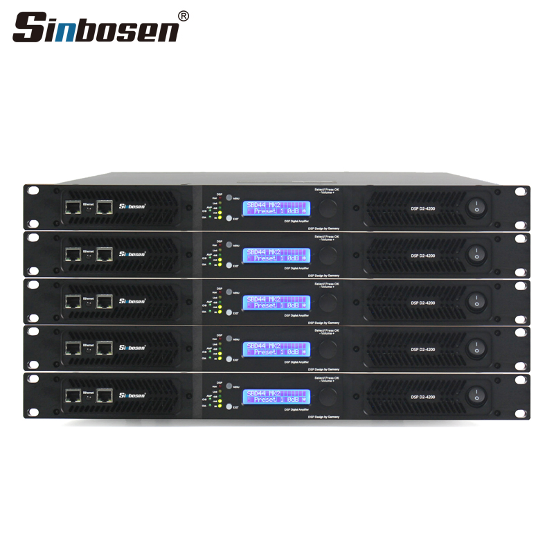 DSP D2-4200 2 Ohms Stable 8500W 2-Channel Professional 1u Digital DSP Power Amplifier