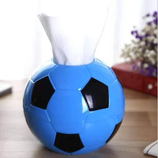 Tissue Holder Paper Pumping Box Tissue Box Paper Pot for Home Office Car Tissue Holder Creative Round Football Shape Roll W18_3