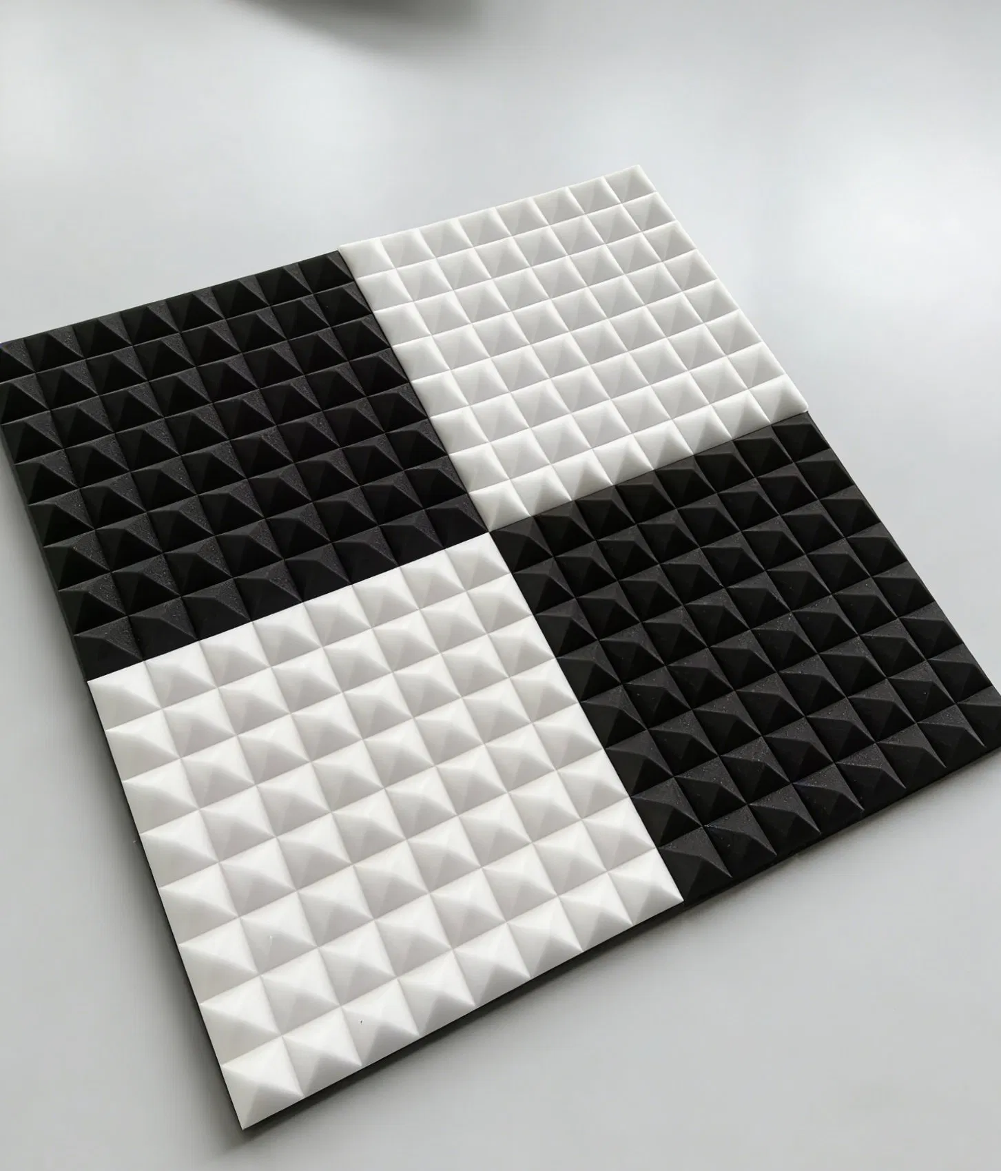 Acoustic Foam Rubber with Pyramid and Triangle Texture Sound Insulation Cotton for Soundproof Home Studios Recording Rooms