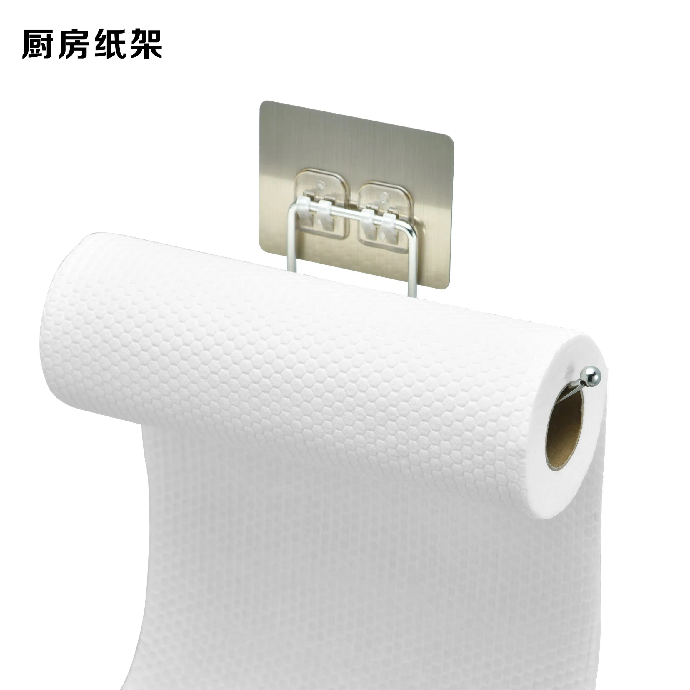 Plastic Adhesive Sticker Transparent Wall Stainless Steel Hook Heavy Duty