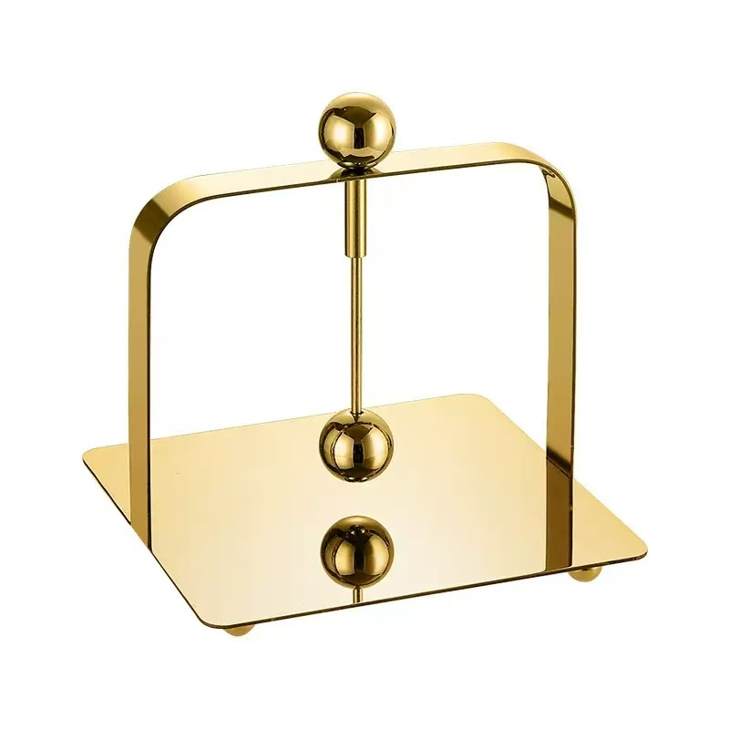 Hot-Selling Multi-Style Square Stainless Steel Napkin Holder with Feet for Cafes and Hotels