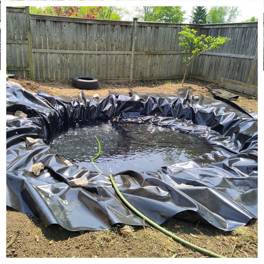 Weather UV Resistant Koi Ponds Water Features 45mil 1.2mm EPDM Rubber Geomembrane Pond Liner
