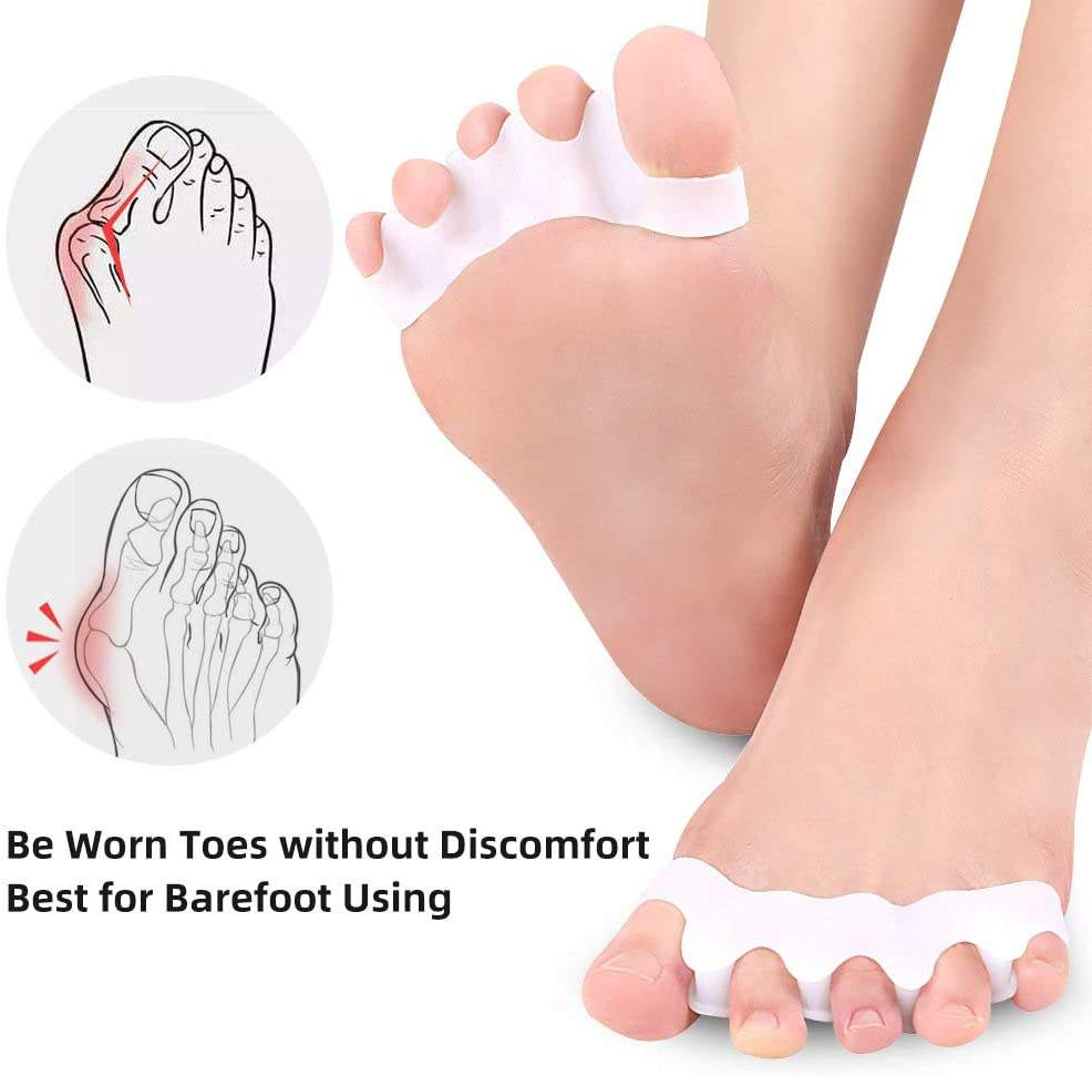 Gel Toe Separator with Hallux Valgus Protection Hammer Toe Straightener & Bunion Corrector