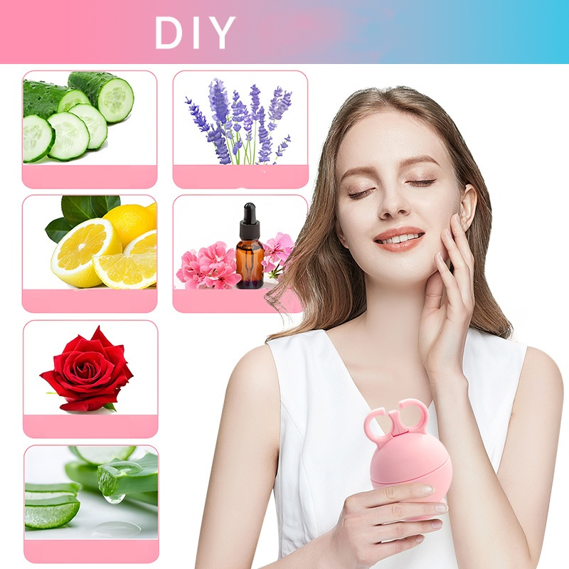 Round Shape Skin Care Beauty Freeze Cooling Facial Ice Roller Face Massager