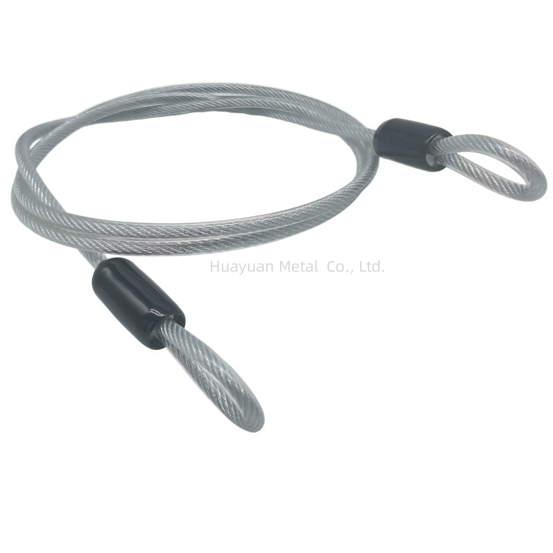 Стальной плетеный трос с защитным покрытием, двойная петля