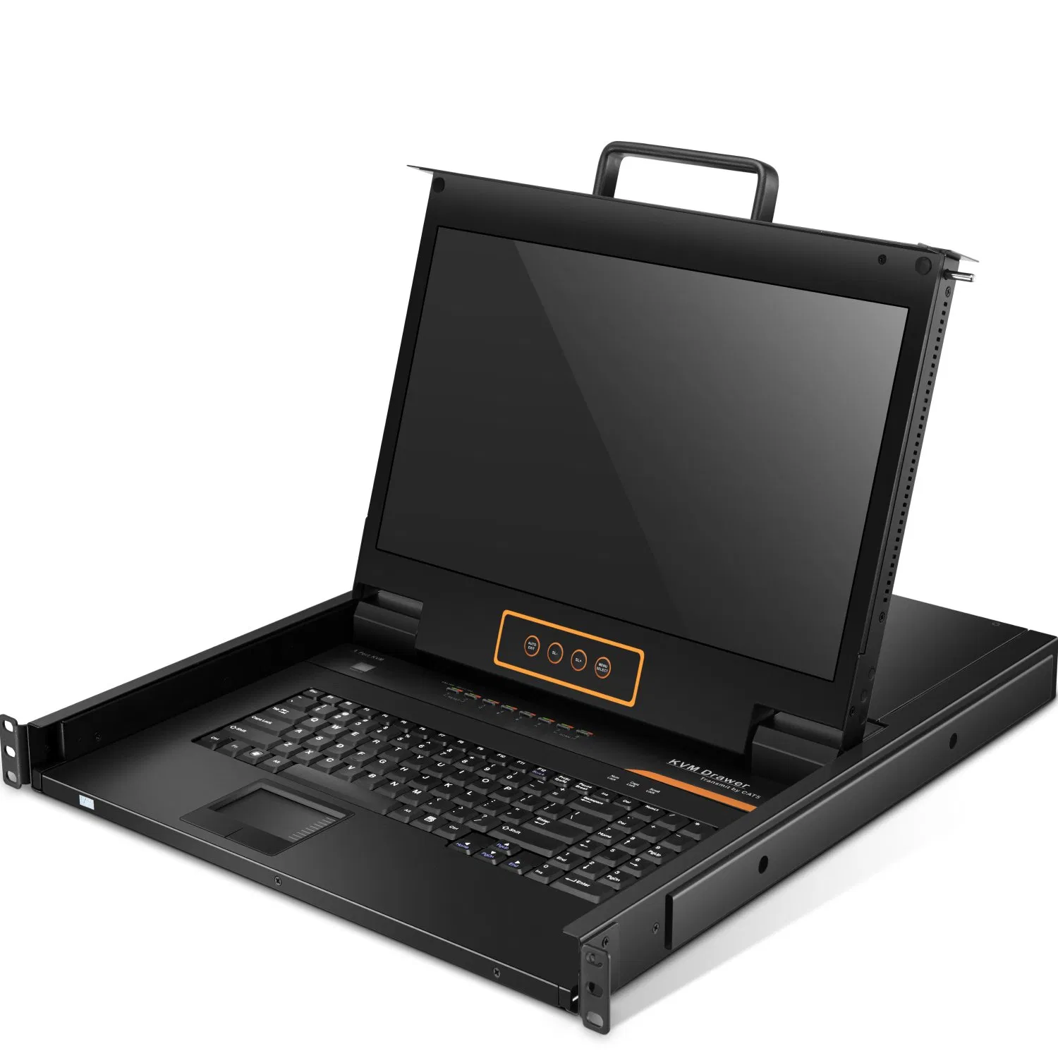 1u Rack Mount 4 Port LCD Kvm Switch 15.6inch FHD 1080P Short Depth