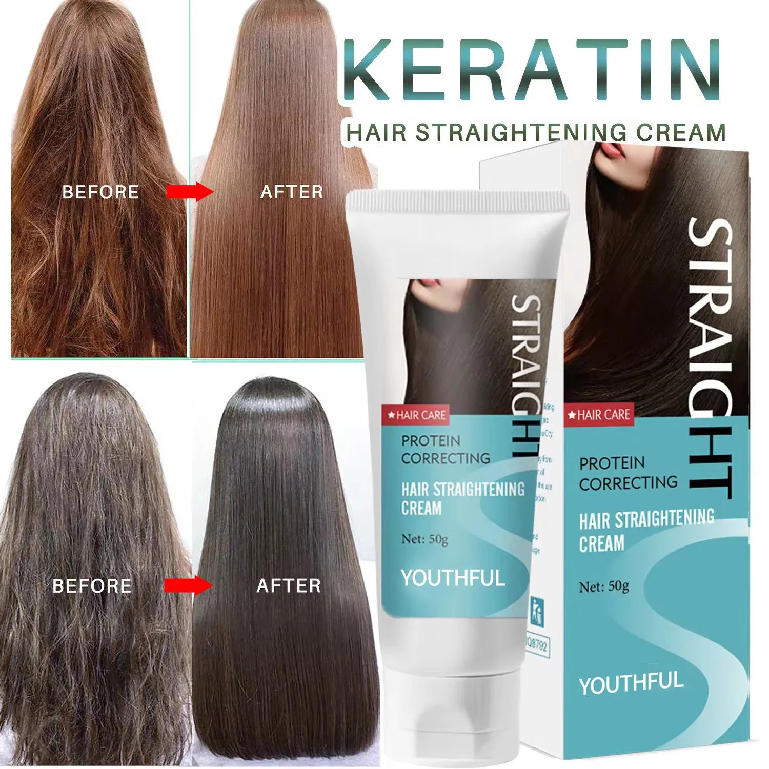 Keratin Protein Hair Treatment Long-Lasting Hair Straightening Cream