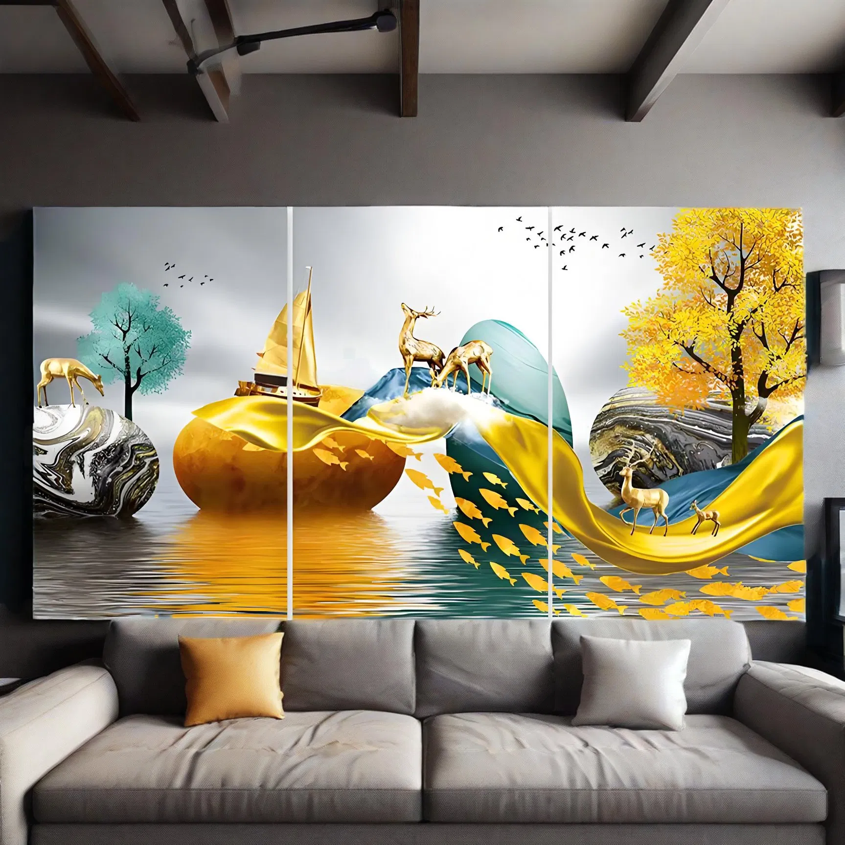 1688 China Infrared Graphene Picture Wall Heater Electric Heating Mural Heater for Room