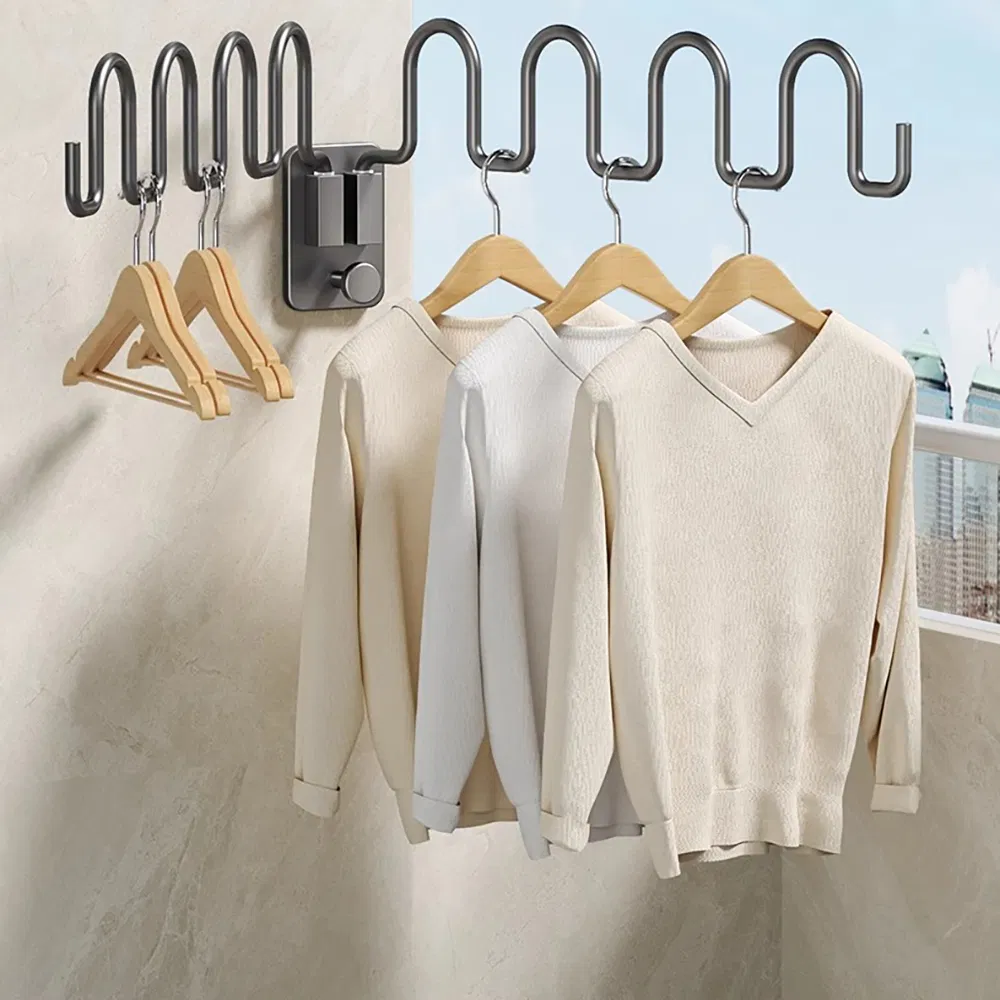 Multi-Socket Space-Saving Drying Rack Stainless Steel Material Mi30057