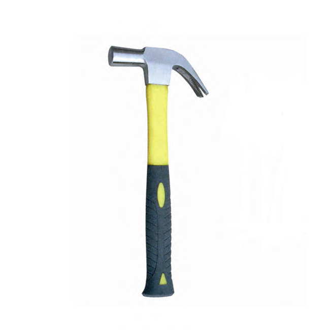 Professional Factory Hand Tool Carbon Steel Claw Hammer with Fiberglass Handle Claw Hammer