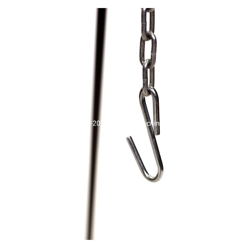 Cast Iron Camping Tripod for Outdoor Campfire Cooking Black