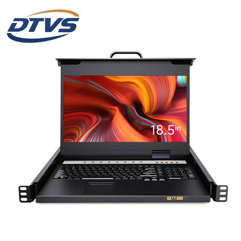 KVM-коммутатор 8 портов USB HDMI, 1U стойка, 18.5" LCD