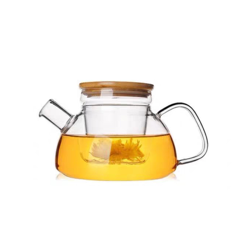 Wholesale High Borosilicate Heat-Resistant Glass Clear Transparent Glass Teapots Kettles