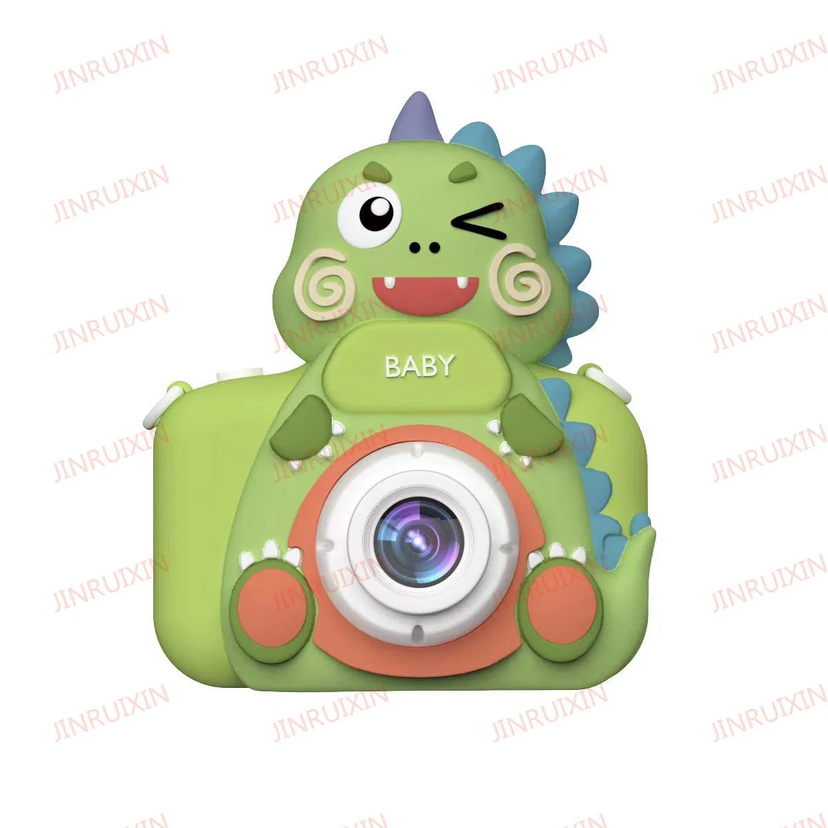 Factory Wholesale Foreign Trade New Children's Camera Cartoon Green Dinosaur HD Double Shot Game Selfie Filter Toy Factory