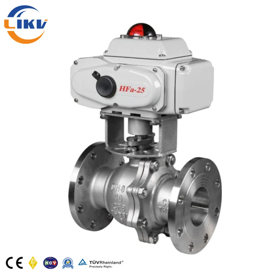 Industrial Water Electric Motorized Stainless Steel Floating Ball Valve Hard Seal