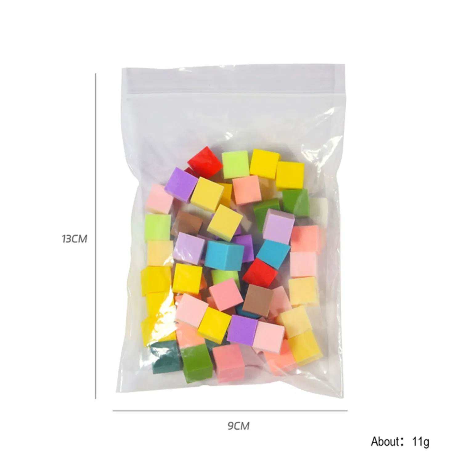 Nail Art 1cm Mini Beancurd Blocks Pat Glue Sponge Gradient Smudged Blush Small Square Nail Buffer Grab Pen Tool Set