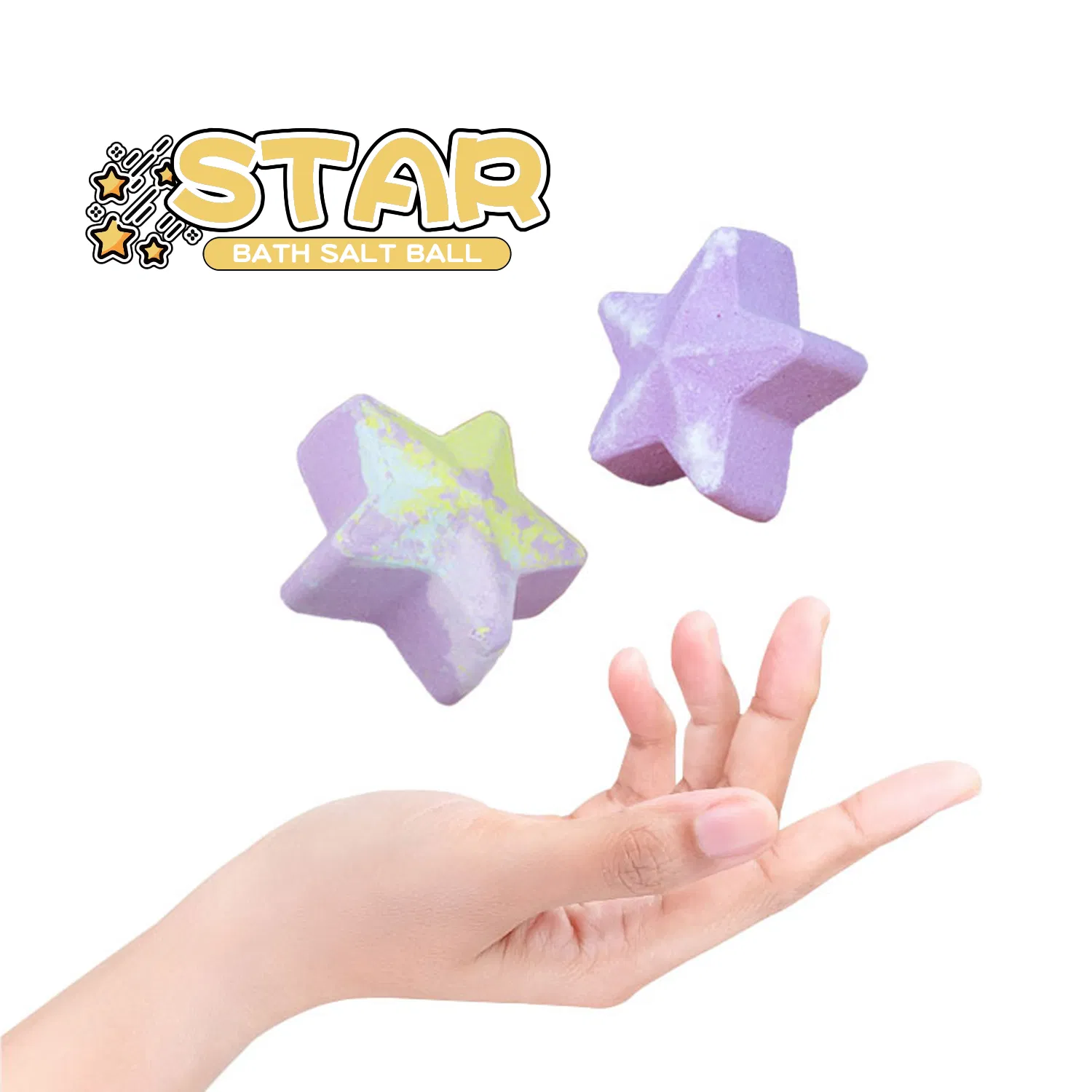 OEM Deep Cleaning and Exfoliation Star Explosion Bath Bomb Salt