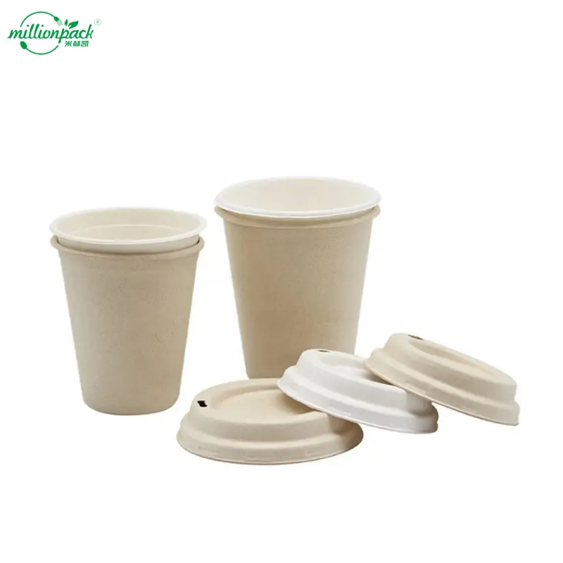 Чашка из багассы для холодных напитков, устойчивая к конденсату