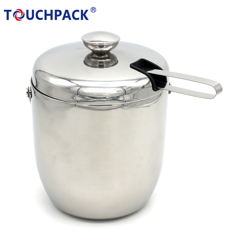 Portable Home Use Nice Quality Double Wall Stainless Steel Ice Bucket with Ice Shovel