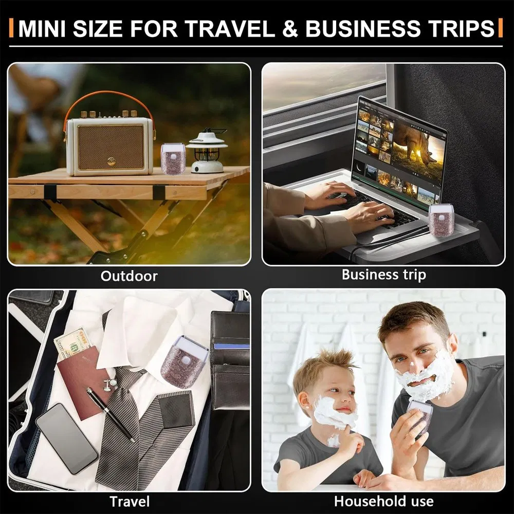 Mini Men Foil Beard Shaver Pocket Travel Use Rechargeable Powerful Waterproof Electric Shaver