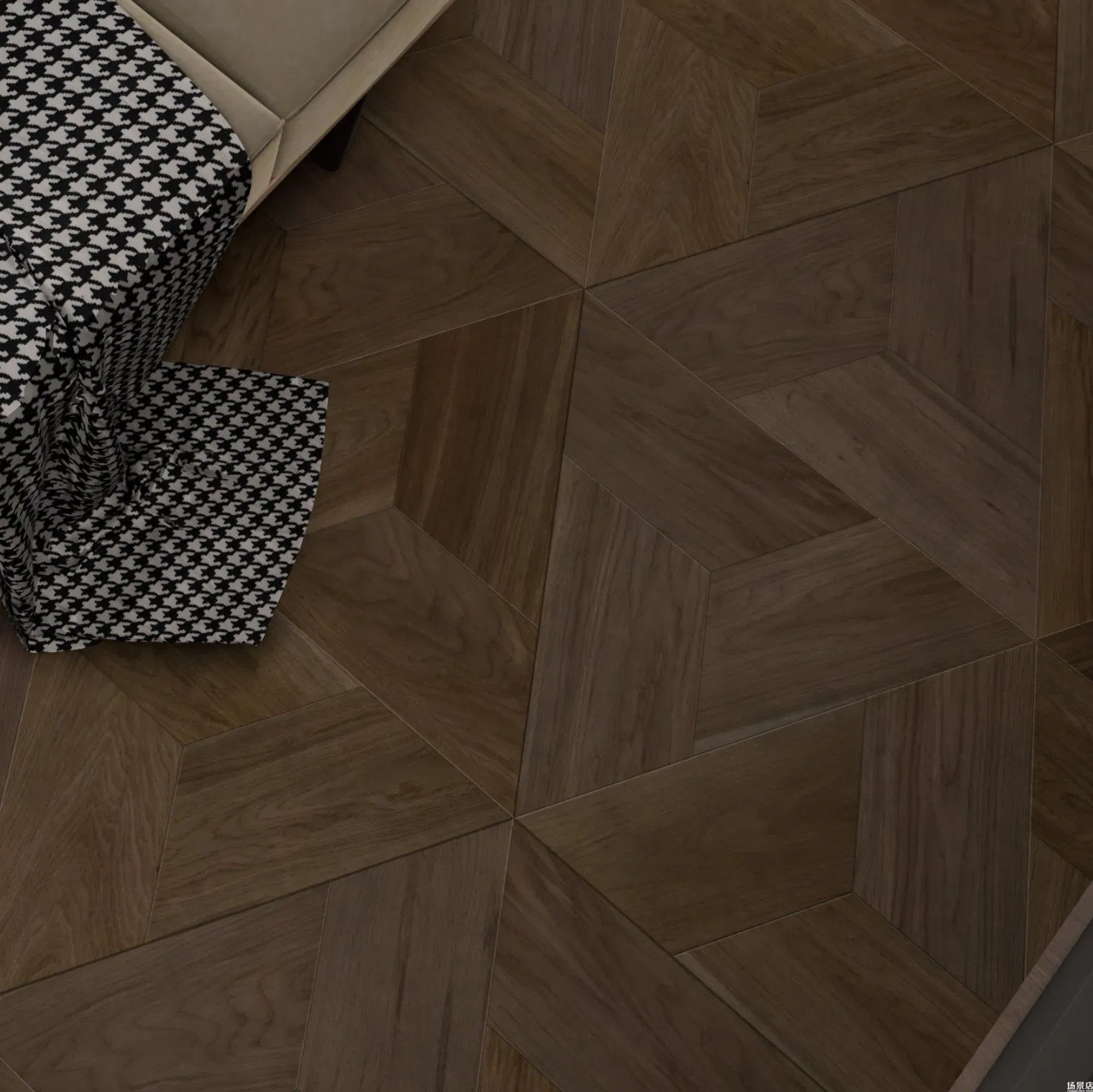 Economic Prices Natural Dark Gray Color Multilayer Solid Wood Smooth Mahogany Waterproof Parquet Floor