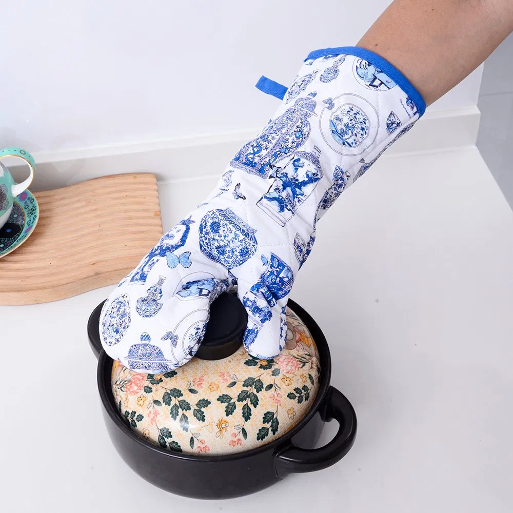 Cotton Oven Mitt for Heat-Resistant Cotton Kitchen in Chinese Factories