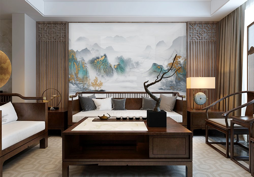 China Mountain and Sea Old Fashion High Quality Porcelain Big Slab Sintered Stone 1200*2400mm