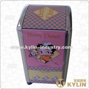 New Red Square High Quality Metal Napkin Dispenser