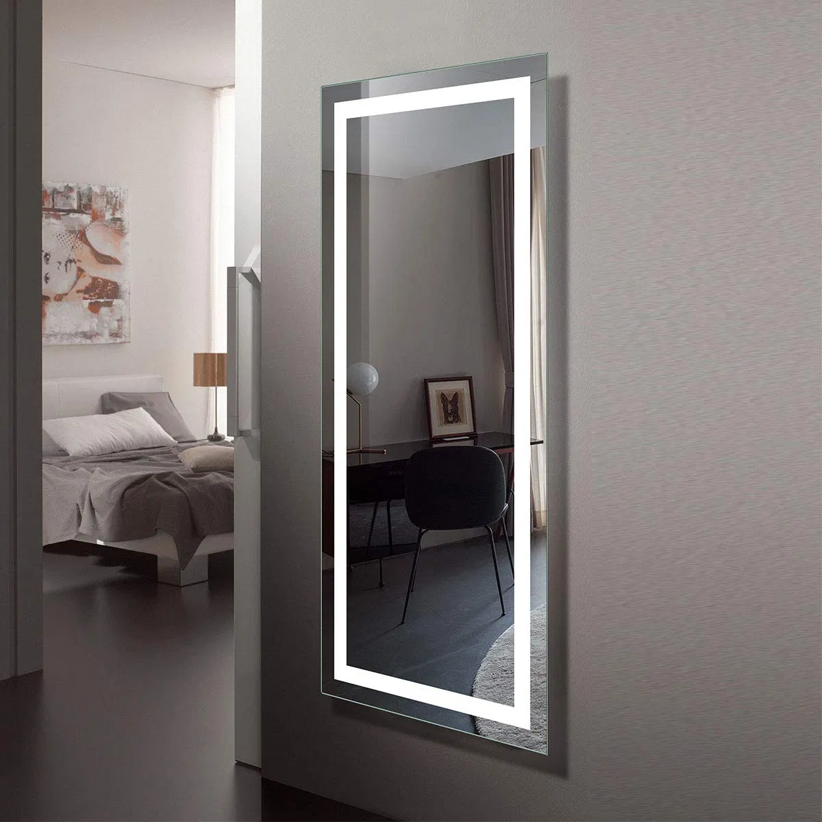 Smart LED Mirror Bathroom Mirror Frameless Decorative Mirror with Bluetooth Music Used in Hotel China Manufacture
