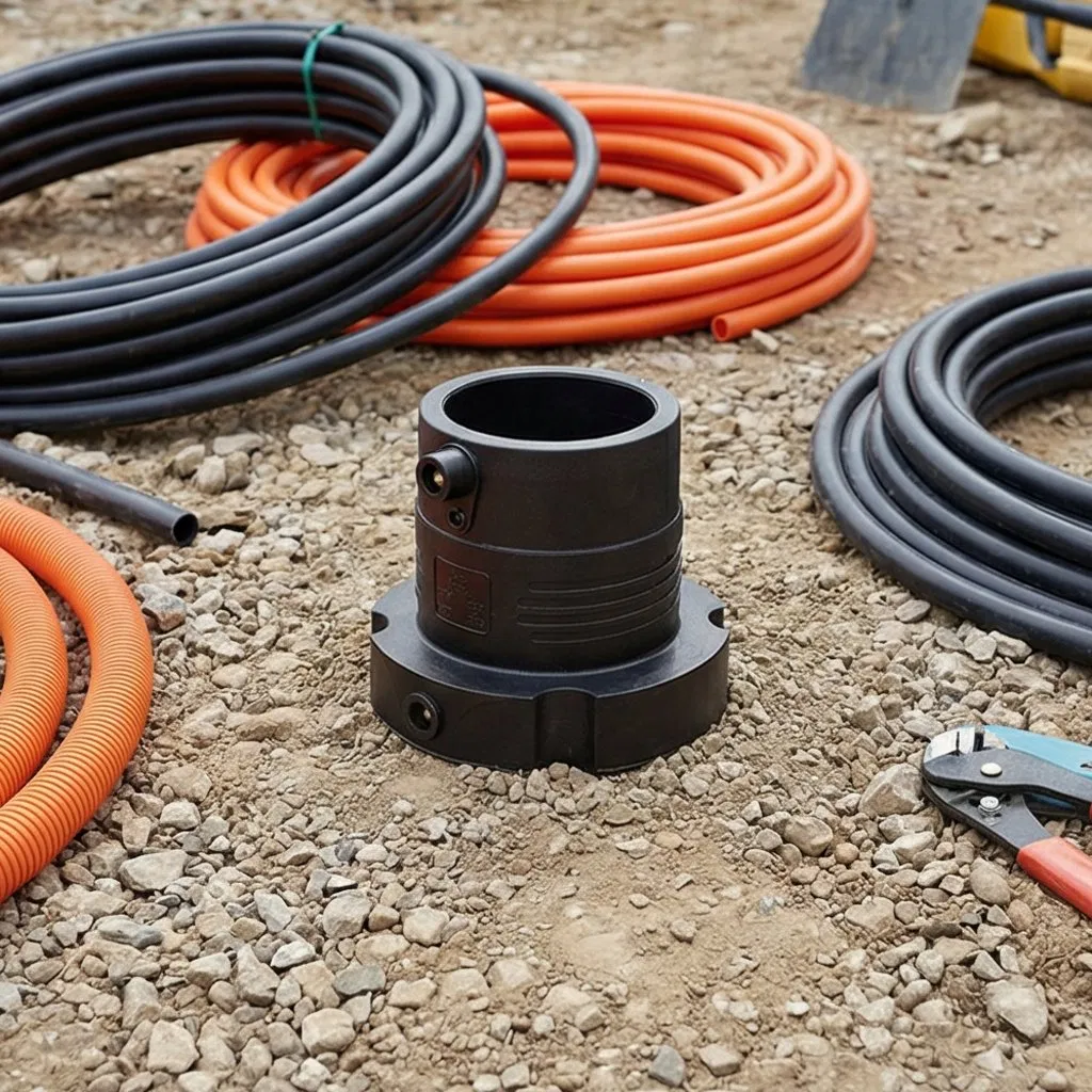 HDPE Flange SDR 7.4 Electrofusion Stub End Electrofusion Fitting PE Fitting 90mm