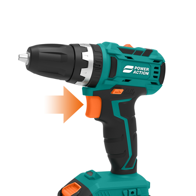Power Action Brushless 20V Lithium Ion with Hammer Function Cordless Impact Drill