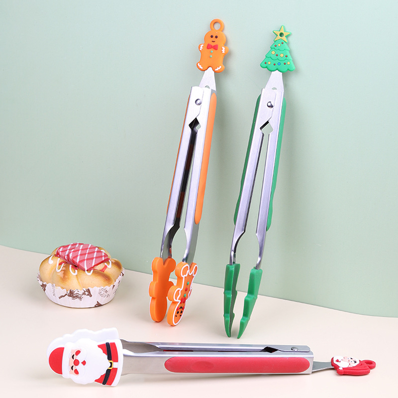 9 Inch Food Tong Kitchen Tongs Clip Stainless Steel Small Food BBQ Tong