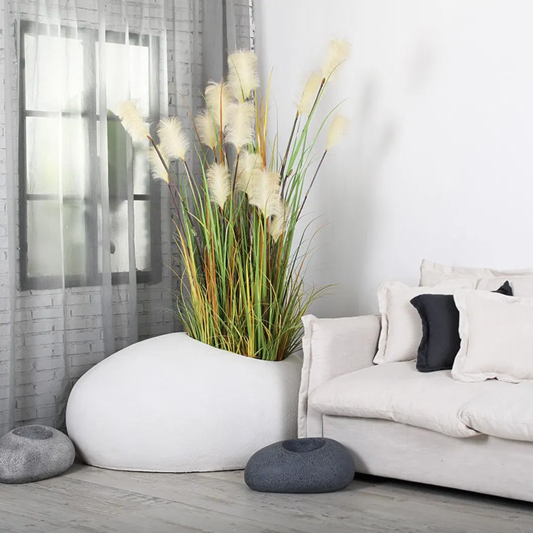 Customized Sphere Flower Pot Planters, Fiberglass Used with Flower/Green Plant Outdoor Fiberglass Planter Pot