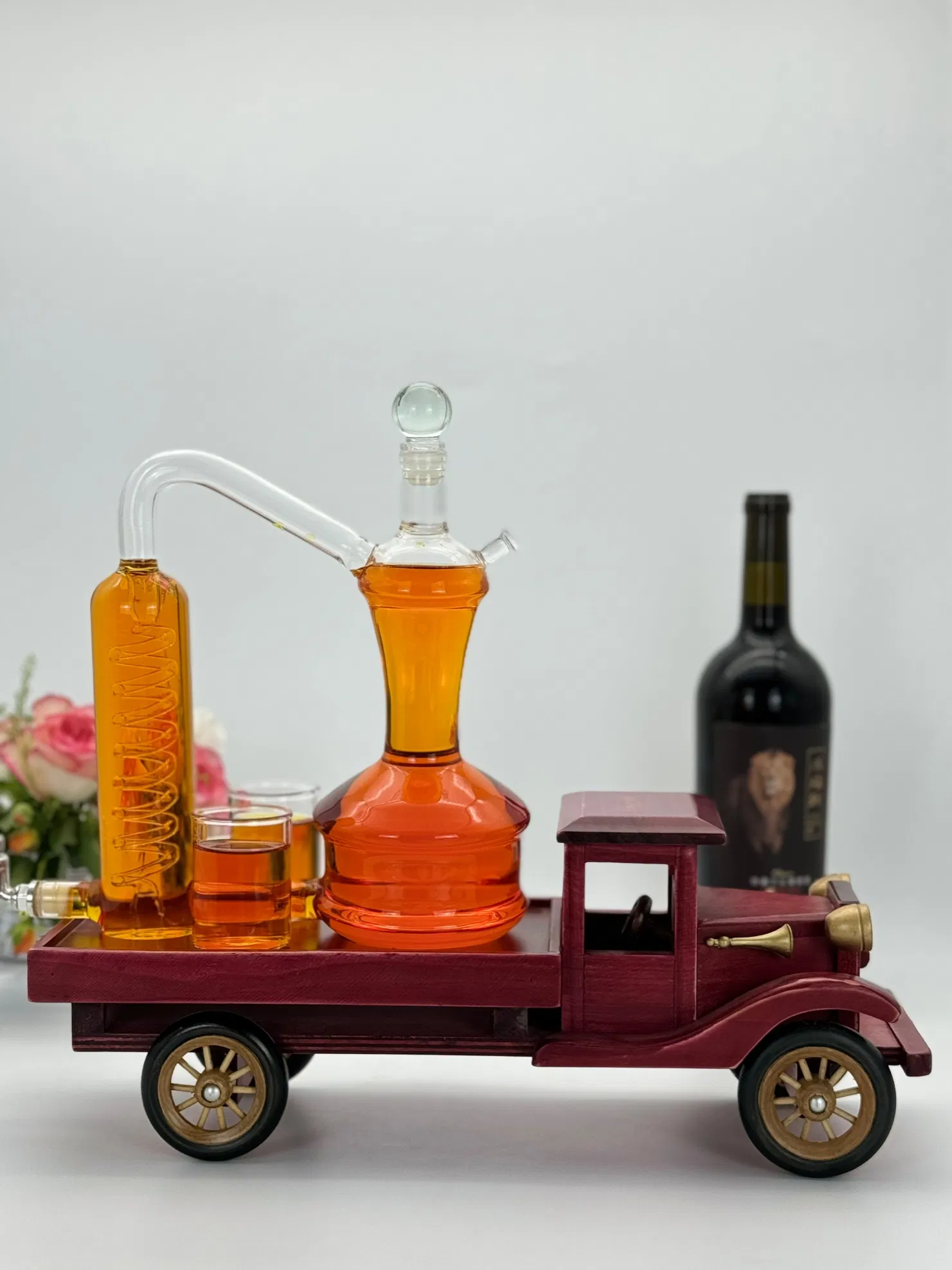 Newauto High Borosilicate Glass Handmade Wine Decanter Gift Set
