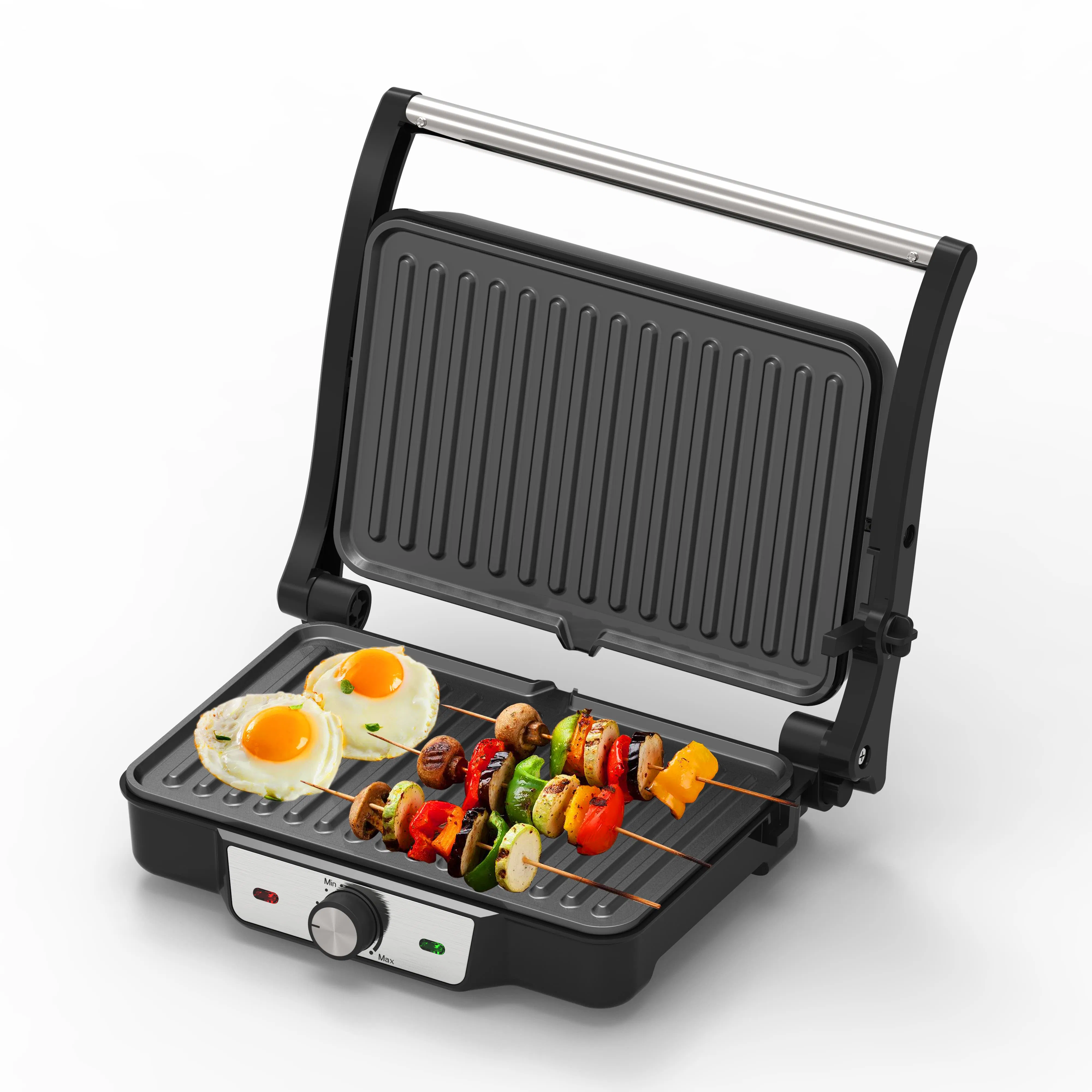2 in 1 Food Grade Portable Steak Grill with Non-Stick Coating Face
