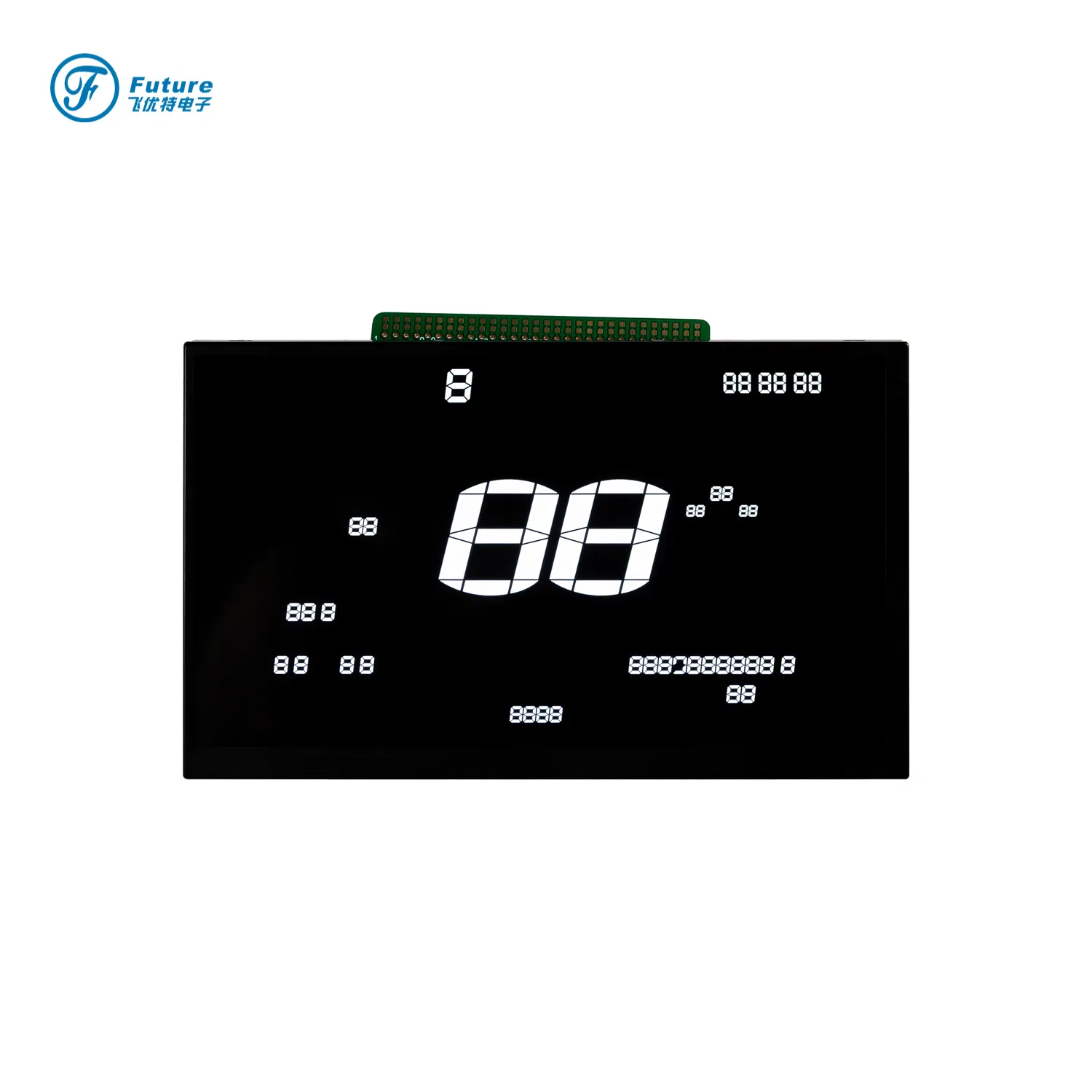 Motorcycle Speedometer LCD E Bike LCD Display with Color Silk Printing Va Mono Segment Display