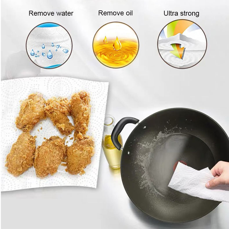 Dust-Free Mega Roll Kitchen Tissue Paper Bamboo Kitchen Towel Paper